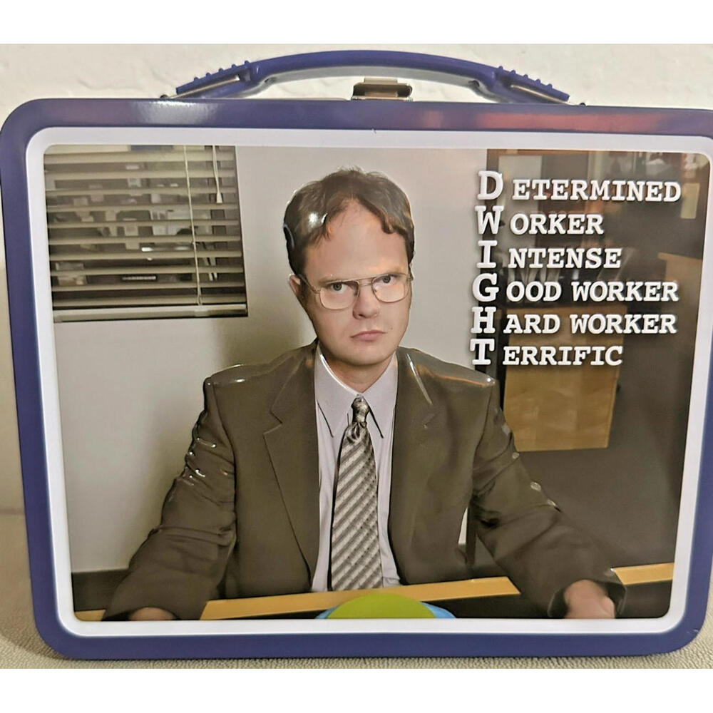 The Office Fun Box - Sturdy Tin Storage Box with Plastic Handle